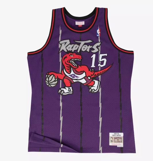 Men's Vince Carter Purple Toronto Raptors 1998/99 Hardwood Classics Swingman