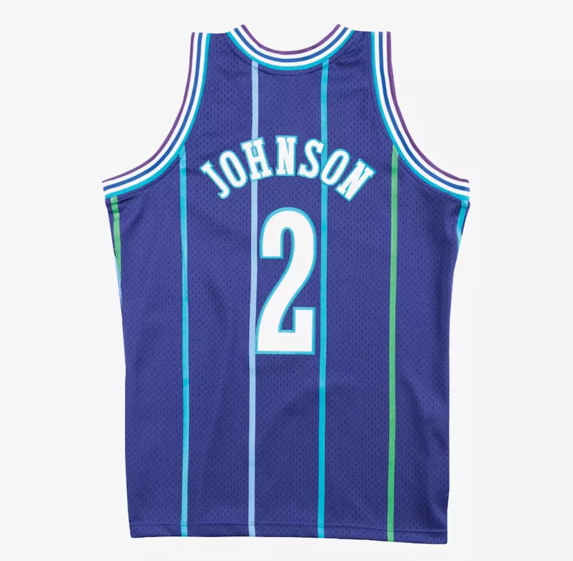 Men Mitchell & Ness NBA Swingman Rd Jsy Charlotte Hornets 92 Larry Johnson