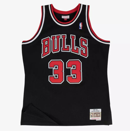 Men's Scottie Pippen Black Chicago Bulls 1997/98 Hardwood Classics Swingman