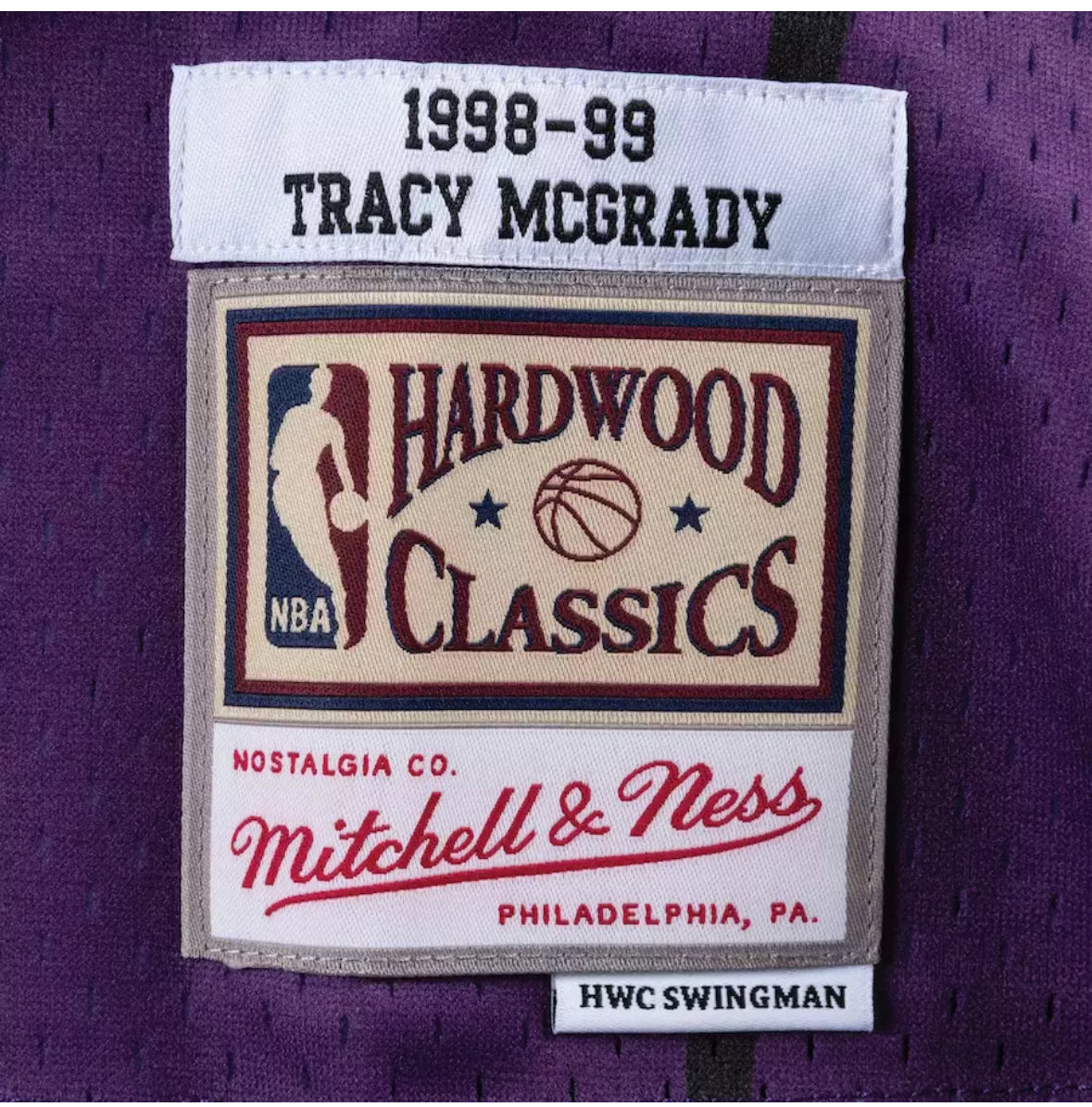 Men's Tracy McGrady Purple Toronto Raptors 1998/99 Hardwood Classics Swingman