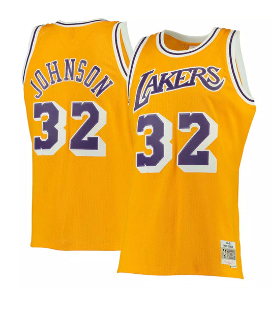 Mitchell & Ness Gold NBA LA Lakers Magic Johnson 1984-85 Home Swingman