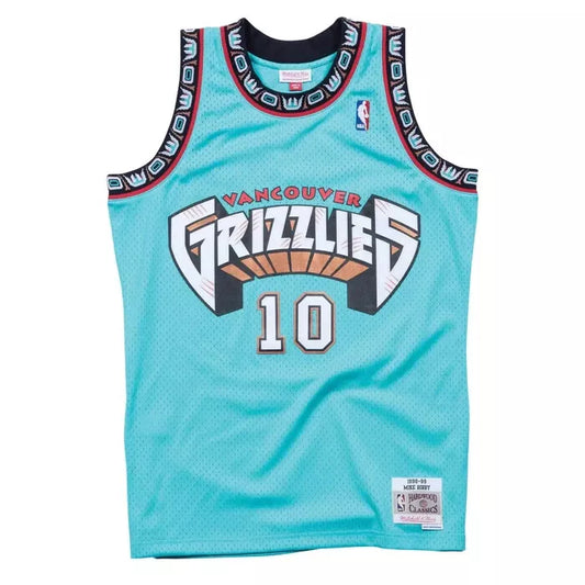 Mens Mitchell & Ness NBA Swingman Road Jersey Grizzlies Mike Bibby 1998-99